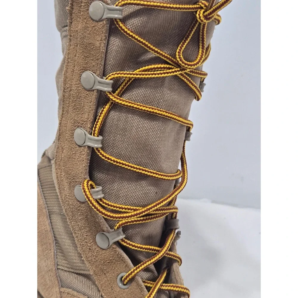 Ro-Search Tan Suede Canvas Military Combat Tactical Boots 5.5 W Mens 7.5 Womens